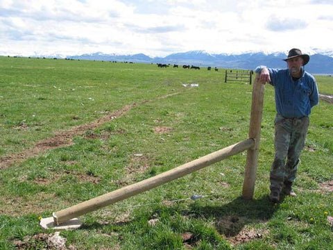 A man with a finished corner post brace assembly using  floating brace