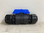 Philmac shut off ball valve tee handle for IPS-OD polyethylene water line