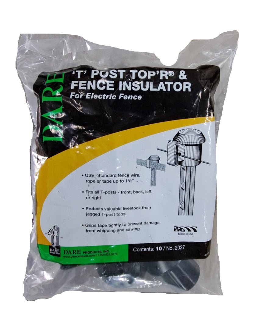T Post Topper BLACK Bag of 10 - Powerflex