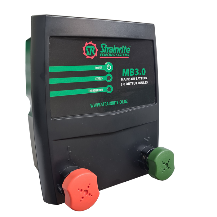 Strainrite MB3 IP Energizer — 3.0 Joule, Mains or Battery