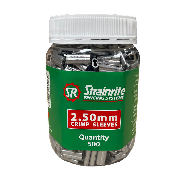 Strainrite Crimp Sleeves – 12.5 Gauge, Pottle of 500