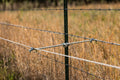 Utilizer fiberglass rod with UltraVeil on a T-post for electric fence