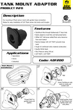 Jobe Valve Tank Mount Adaptor 3/4'' FNPT x 3/4'' FGHT - Powerflex