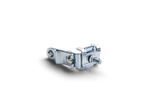 Utilizer clamp-on adjustable gate hinge for round gate posts