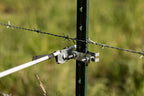 Utilizer T-post stand-off bracket for electric fence