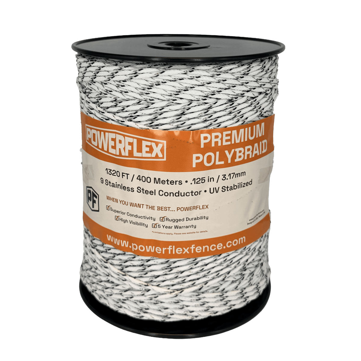 Powerflex Premium Stainless Steel Polybraid 1320 FT – Electric