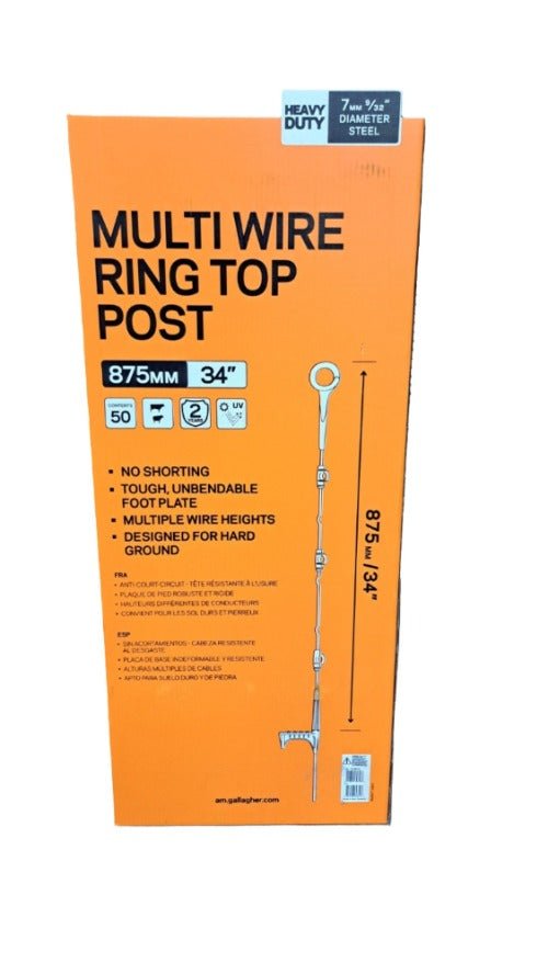Gallagher Multi Wire Ring Top Post - Powerflex