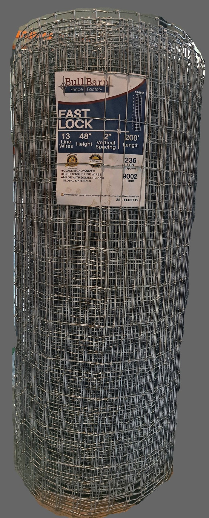 Woven Wire – 12.5g Fast Lock Hi-Tensile, 13/48/2, 200'
