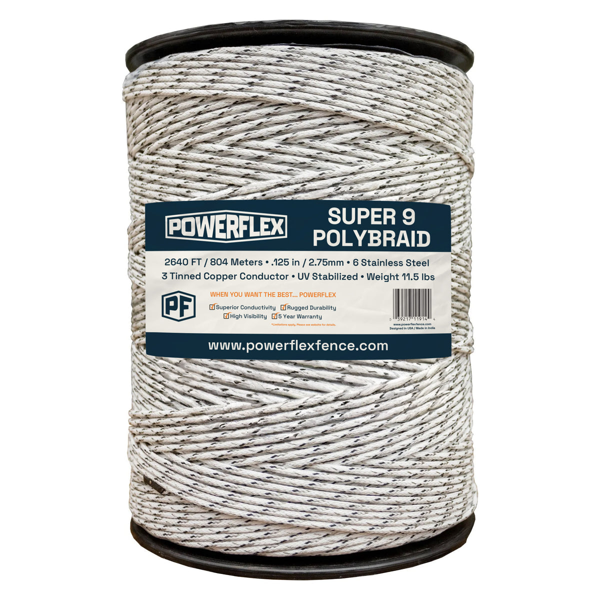 Mixed Metal Polybraid – Long-Distance Electric Fence Wire