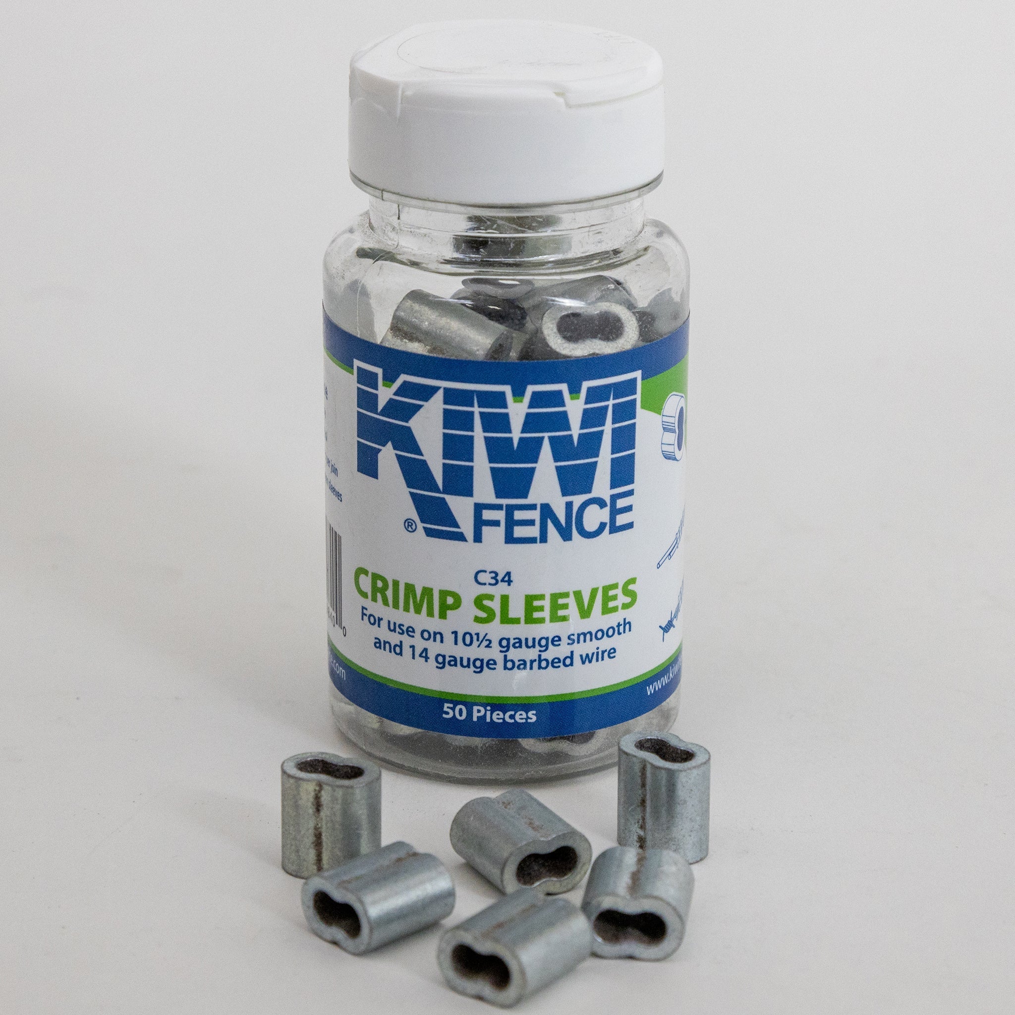 Crimp Sleeves C34 (10.5 ga. Smooth/14 ga. Barbed) 50 pk | Powerflex
