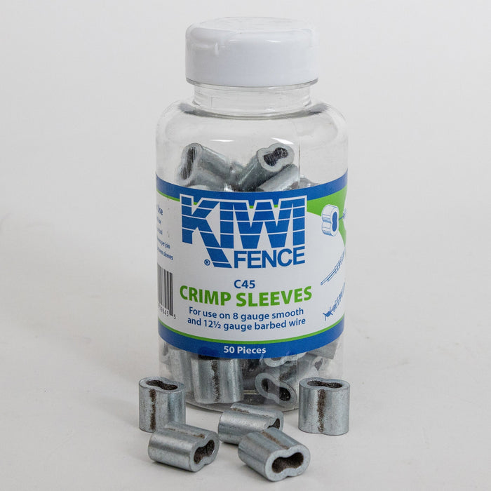 Crimp Sleeves C45 (8 ga Smooth/12.5 ga Barbed) 50 pk