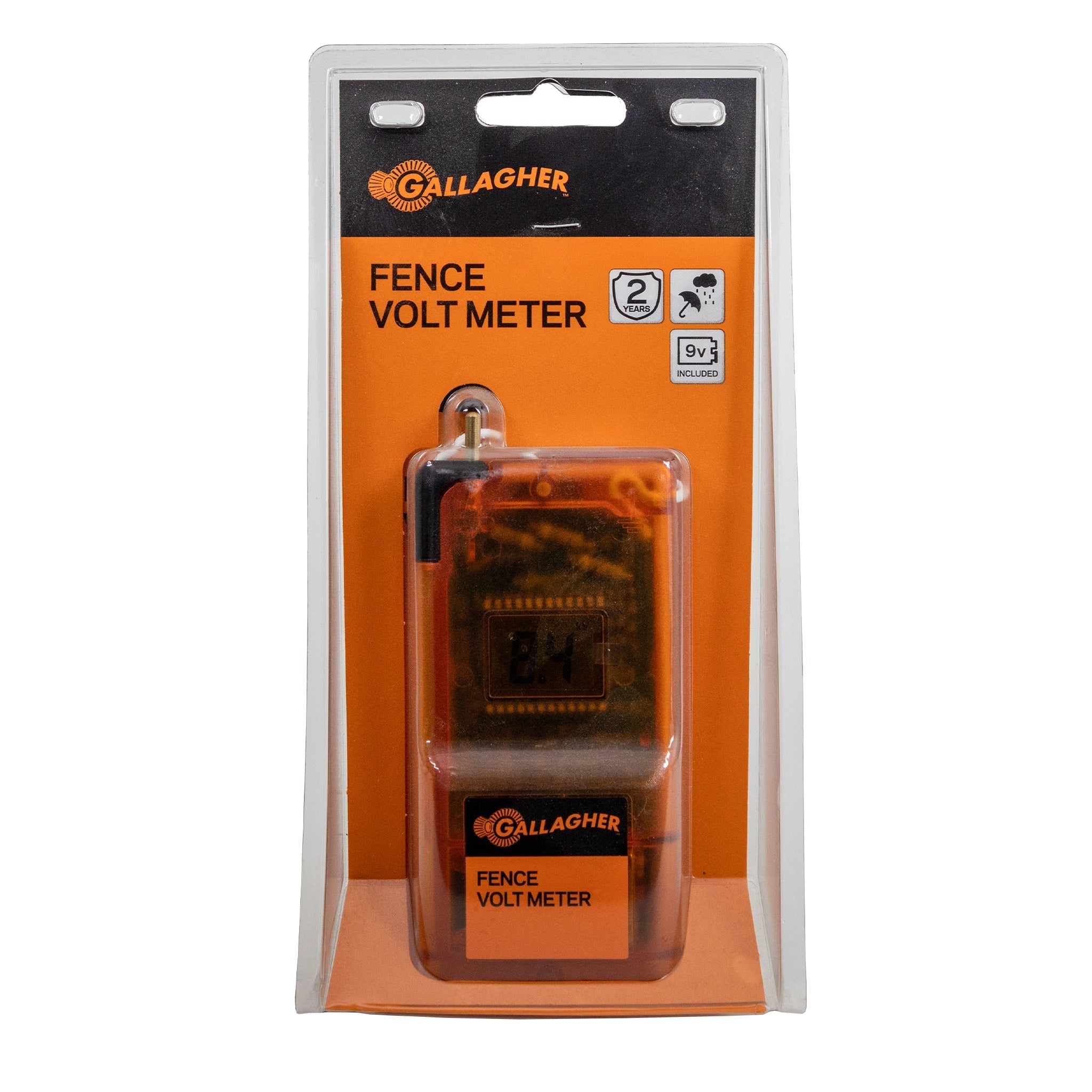 Gallagher 9 V Battery-Powered Digital Volt Meter Orange Gallagher 9 V Battery-Powered Digital Volt Meter Orange